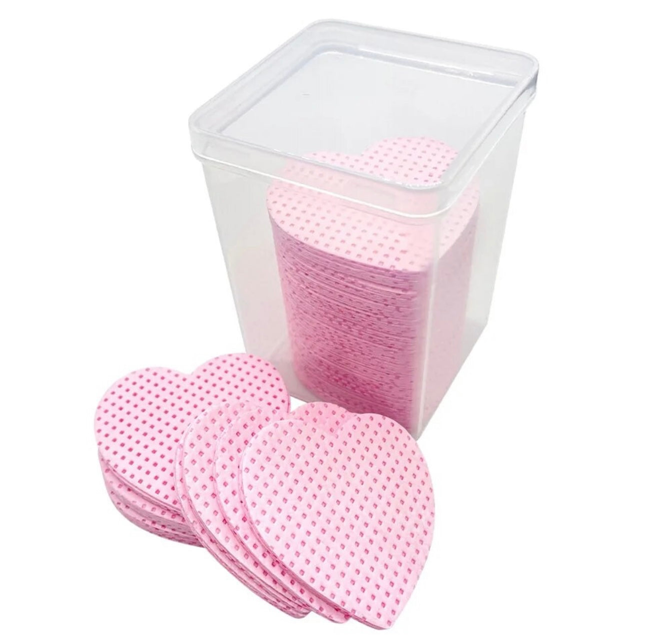 200 piece pack of heart shape eyelash glue wipes