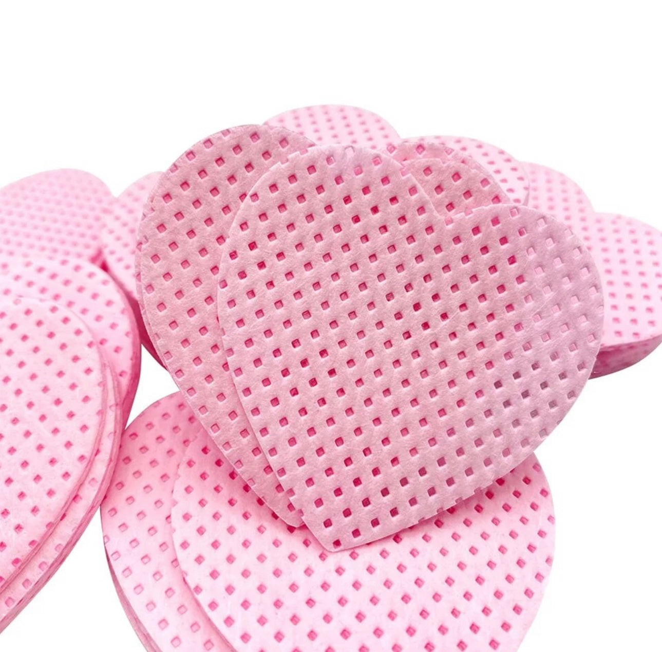 200 piece pack of heart shape eyelash glue wipes